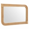 Corsica Curved Rectangle Rattan Wall Mirror in Natural