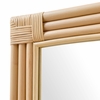 Corsica Curved Rectangle Rattan Wall Mirror in Natural