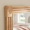 Corsica Curved Rectangle Rattan Wall Mirror in Natural