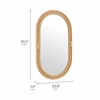 Corsica Oval Rattan Wall Mirror in Natural