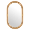 Corsica Oval Rattan Wall Mirror in Natural