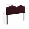 Cosette Performance Velvet Queen Size Headboard