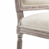 Court Dining Side Chair Upholstered Fabric Set of 2 in Beige