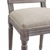 Court Dining Side Chair Upholstered Fabric Set of 4 in Beige
