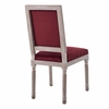 Court French Vintage Performance Velvet Dining Side Chair in Natural Maroon