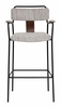 Couva Barstool Set of 2 in Gray Tweed