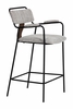 Couva Counter Stool Set of 2 in Gray Tweed