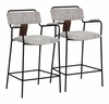 Couva Counter Stool Set of 2 in Gray Tweed