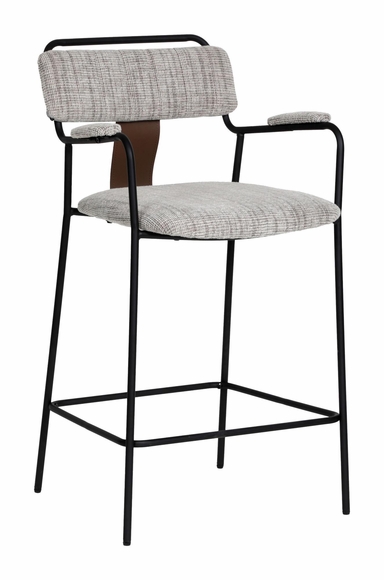 Couva Counter Stool Set of 2 in Gray Tweed