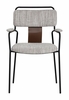 Couva Dining Chair Set of 2 in Gray Tweed