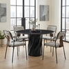 Couva Dining Chair Set of 2 in Gray Tweed