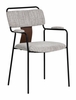 Couva Dining Chair Set of 2 in Gray Tweed