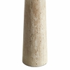 Cove Travertine Table Lamp With Pleated Shade in Travertine