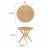 Crossroads 24" Round Wood Side Table
