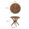 Crossroads 24" Round Wood Side Table