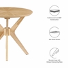 Crossroads 24" Round Wood Side Table