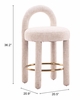 Curco Counter Stool Set of 2 in Beige