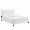 Current Performance Velvet Full Platform Bed-MOD-6731 in White