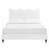 Current Performance Velvet Full Platform Bed-MOD-6731 in White