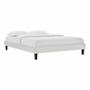 Current Performance Velvet King Platform Bed in Light Gray