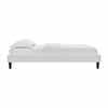 Current Performance Velvet King Platform Bed in Light Gray