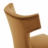 Curve Performance Velvet Dining Chairs Set of 2 in Cognac