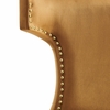 Curve Performance Velvet Dining Chairs Set of 2 in Cognac