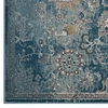 Cynara Distressed Floral PersianMedallion 5x8 Area Rug in Silver Blue/Teal and Beige