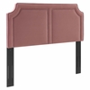 Cynthia Performance Velvet King/California King Headboard in Dusty Rose