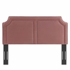 Cynthia Performance Velvet King/California King Headboard in Dusty Rose