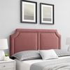 Cynthia Performance Velvet King/California King Headboard in Dusty Rose