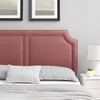Cynthia Performance Velvet King/California King Headboard in Dusty Rose