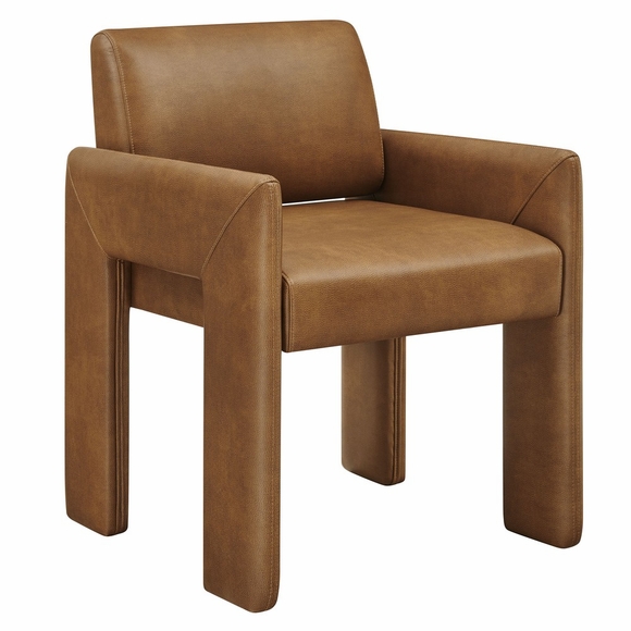 Daven Vegan Leather Dining Armchair