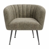 Deco Accent Chair in Green Tweed