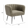 Deco Accent Chair in Green Tweed