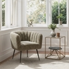 Deco Accent Chair in Green Tweed