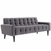 Delve Velvet Sofa in Gray