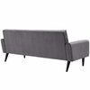 Delve Velvet Sofa in Gray