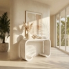 Dena Console Table in Whitewashed