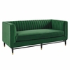 Devote Channel Tufted Performance Velvet Loveseat in Emerald