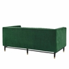 Devote Channel Tufted Performance Velvet Loveseat in Emerald