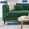 Devote Channel Tufted Performance Velvet Loveseat in Emerald