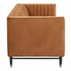 Devote Channel Tufted Performance Velvet Sofa in Cognac