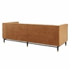 Devote Channel Tufted Performance Velvet Sofa in Cognac
