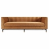 Devote Channel Tufted Performance Velvet Sofa in Cognac