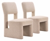 Dewey Dining Chair Set of 2 in Beige