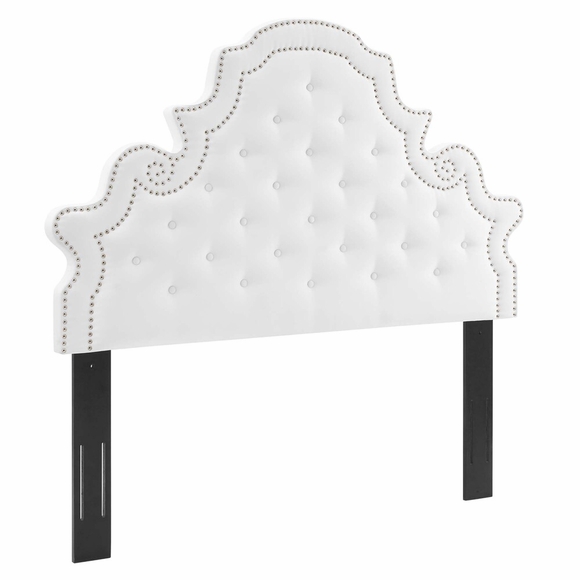 Diana Tufted Performance Velvet Twin Headboard in White