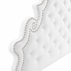 Diana Tufted Performance Velvet Twin Headboard in White