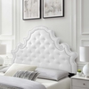 Diana Tufted Performance Velvet Twin Headboard in White
