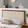 Draper Tufted Full Fabric and Wood Headboard